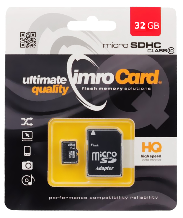 Memorijska kartica microSDHC Imro, 32Gb, Klasa 10 / UHS-1 U1, S Adapterom
