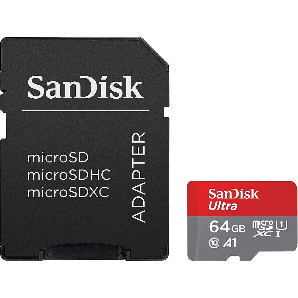 Memorijska kartica microSDXC SanDisk Ultra Android A1, 64Gb, Klasa 10 / UHS-1 U1, S adapterom SDSQUAB-064G-GN6MA