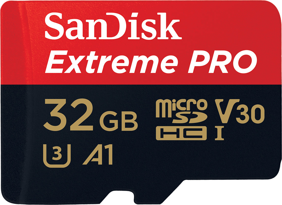 Memorijska kartica microSDHC SanDisk Extreme Pro, 32Gb, Klasa 10 / UHS-1 U3, S adapterom SDSQXCG-032G-GN6MA