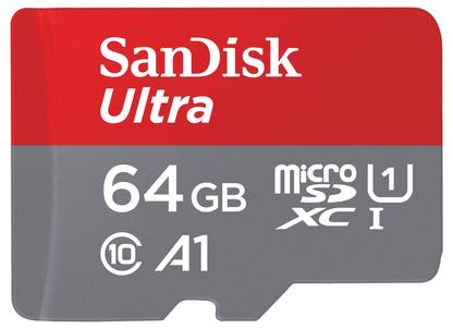 Memorijska kartica microSDXC SanDisk Ultra Android A1, 64Gb, Klasa 10 / UHS-1 U1, S adapterom SDSQUAB-064G-GN6MA