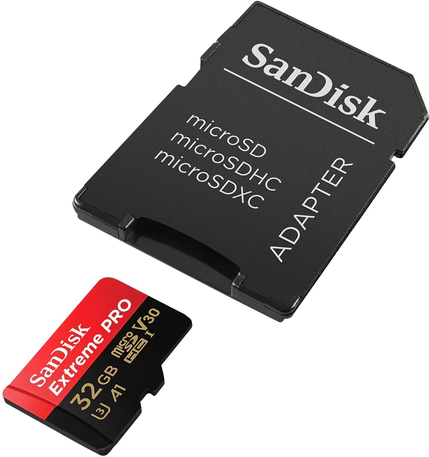 Memorijska kartica microSDHC SanDisk Extreme Pro, 32Gb, Klasa 10 / UHS-1 U3, S adapterom SDSQXCG-032G-GN6MA