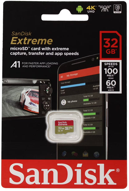 Memorijska kartica microSDHC SanDisk Extreme, 32Gb, Klasa 10 / UHS-1 U3 SDSQXAF-032G-GN6MN