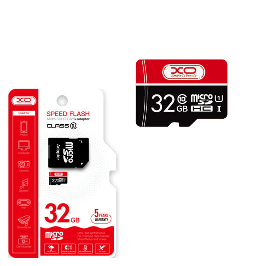 microSDHC memorijska kartica XO Design Speed Flash, 32Gb, Klasa 10 / UHS-1 U3, S adapterom