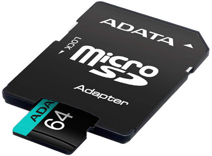Memorijska kartica microSDXC Adata Premier Pro, 64Gb, Klasa 10 / UHS-1 U3, S adapterom AUSDX64GUI3V30SA2-RA1