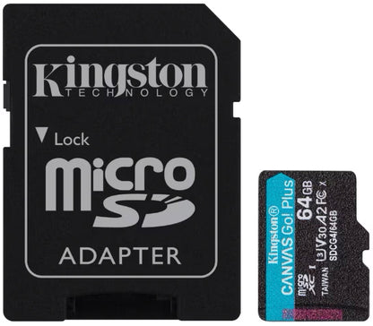 Memorijska kartica microSDXC Kingston Canvas Go Plus Android A2, 64Gb, Klasa 10 / UHS-1 U3, S Adapterom SDCG4/64GB