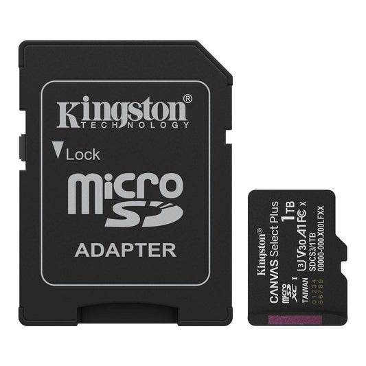 Memorijska kartica microSDXC Kingston Canvas Select Plus Android A1, 1TB, Klasa 10 / UHS-1 U3, S adapterom SDCS3/1TB