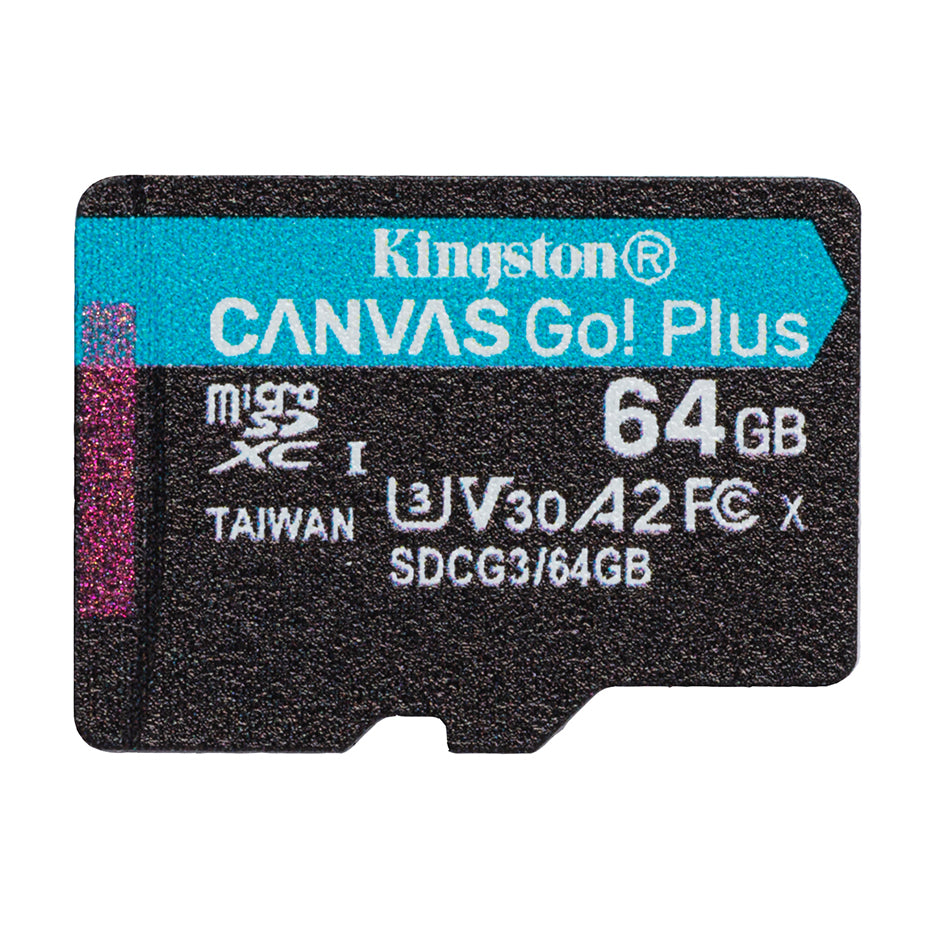 Memorijska kartica microSDXC Kingston Canvas Go Plus, 64Gb, Klasa 10 / UHS-1 U3 SDCG3/64GBSP