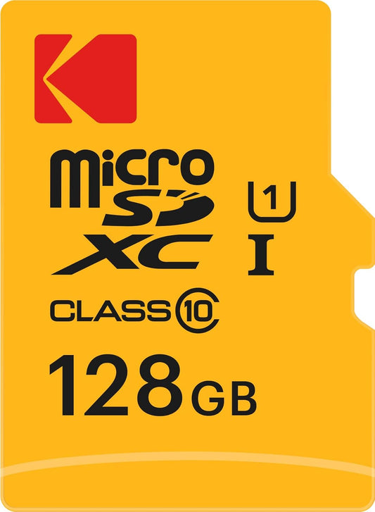 Memorijska kartica microSDXC Kodak Premium Performance, 128Gb, Klasa 10 / UHS-1 U1, S adapterom EKMSDM128GXC10K