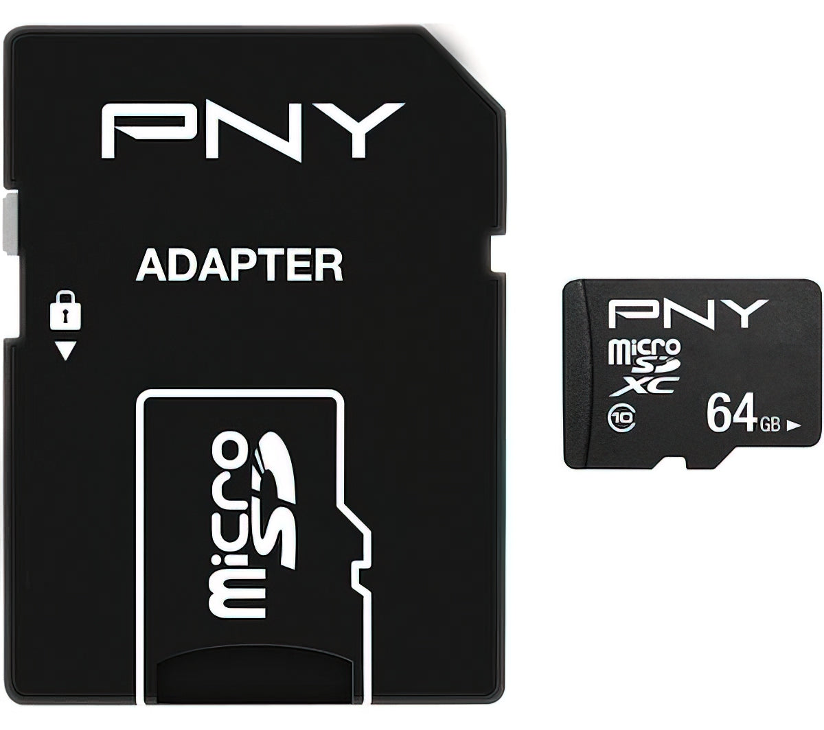 Memorijska kartica microSDXC PNY Performance Plus, 64Gb, Klasa 10, S adapterom P-SDU64G10PPL-GE