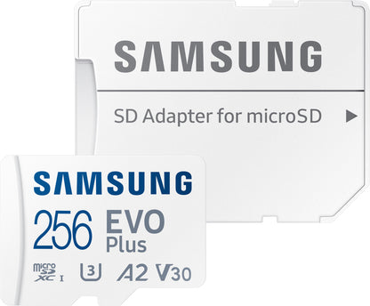 Memorijska kartica microSDXC Samsung Evo Plus, 256Gb, Klasa 10 / UHS-1 U3, s adapterom MB-MC256SA/EU