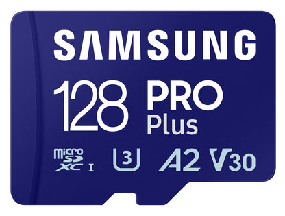 Memorijska kartica microSDXC Samsung PRO Plus, 128Gb, Klasa 10 / UHS-1 U3, s čitačem kartica MB-MD128SB/WW