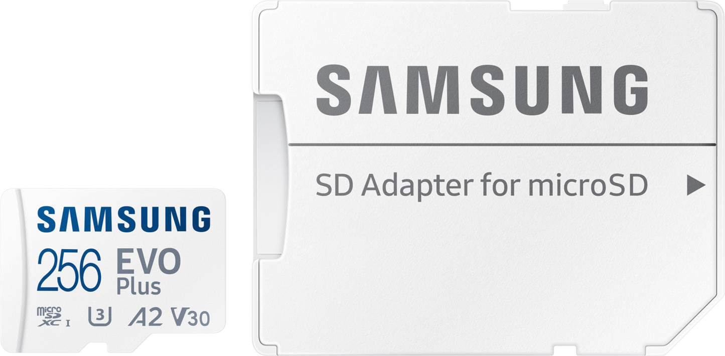 Memorijska kartica microSDXC Samsung Evo Plus, 256Gb, Klasa 10 / UHS-1 U3, s adapterom MB-MC256SA/EU