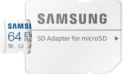 Memorijska kartica microSDXC Samsung Evo Plus, 64Gb, Klasa 10 / UHS-1 U1, S adapterom MB-MC64SA/EU