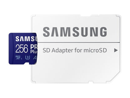 Memorijska kartica microSDXC Samsung PRO Plus, 256Gb, Klasa 10 / UHS-1 U3, s adapterom MB-MD256KA