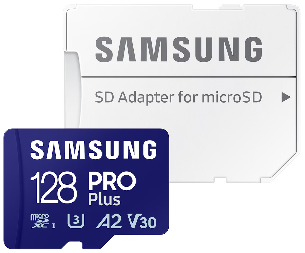 Memorijska kartica microSDXC Samsung PRO Plus, 128Gb, Klasa 10 / UHS-1 U3, S adapterom MB-MD128SA/EU