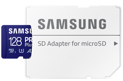 Memorijska kartica microSDXC Samsung PRO Plus, 128Gb, Klasa 10 / UHS-1 U3, S adapterom MB-MD128SA/EU