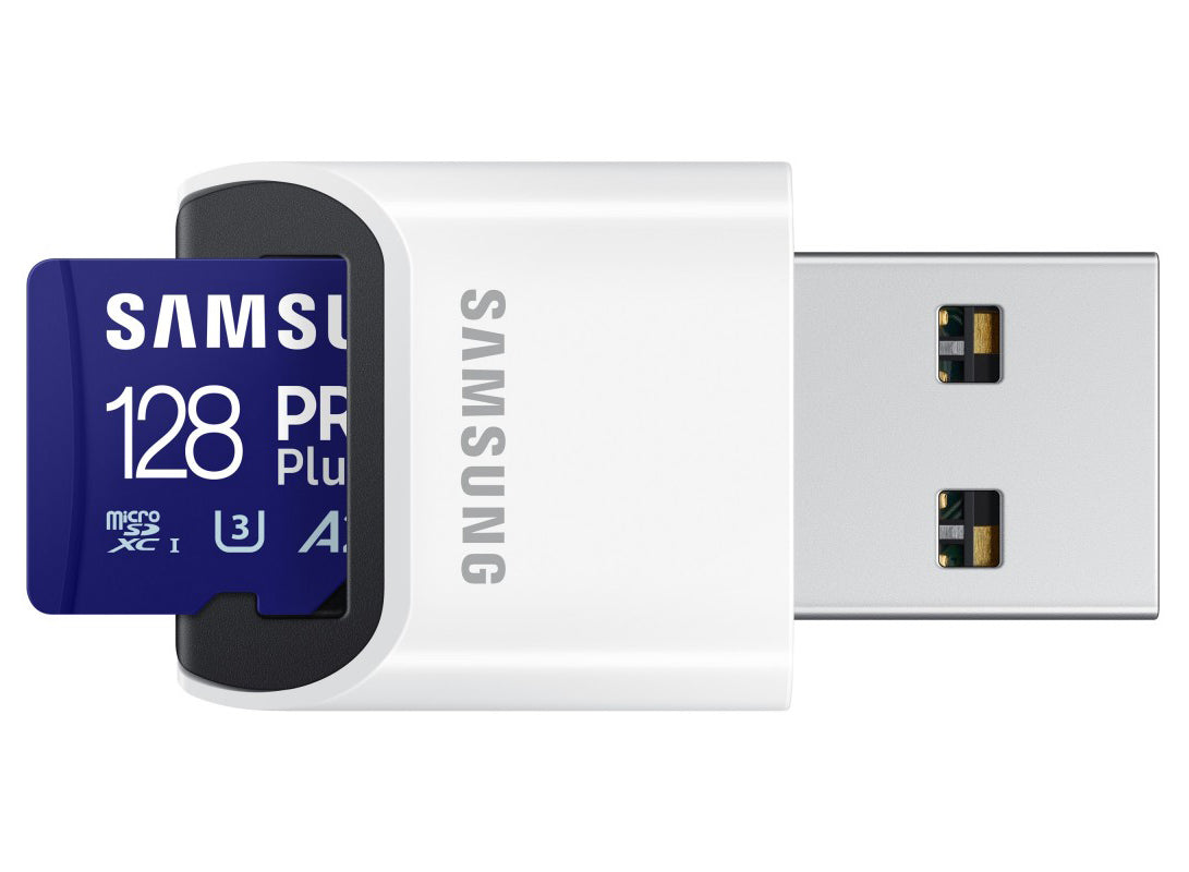 Memorijska kartica microSDXC Samsung PRO Plus, 128Gb, Klasa 10 / UHS-1 U3, s čitačem kartica MB-MD128SB/WW