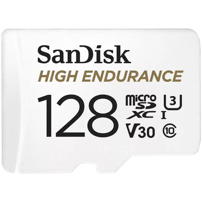 Memorijska kartica microSDXC SanDisk High Endurance, 128Gb, Klasa 10 / UHS-1 U3, S adapterom SDSQQNR-128G-GN6IA
