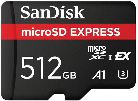 Memorijska kartica microSDXC SanDisk Express, 512Gb, Klasa 10 / UHS-1 U3 SDSQXFN-512G-GN4NN