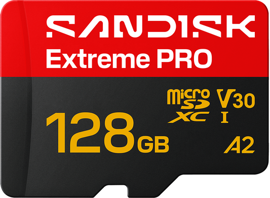 Memorijska kartica microSDXC SanDisk Extreme Pro A2, 128Gb, Klasa 10 / UHS-1 U3, S adapterom SDSQXCJ-128G-GS6MA