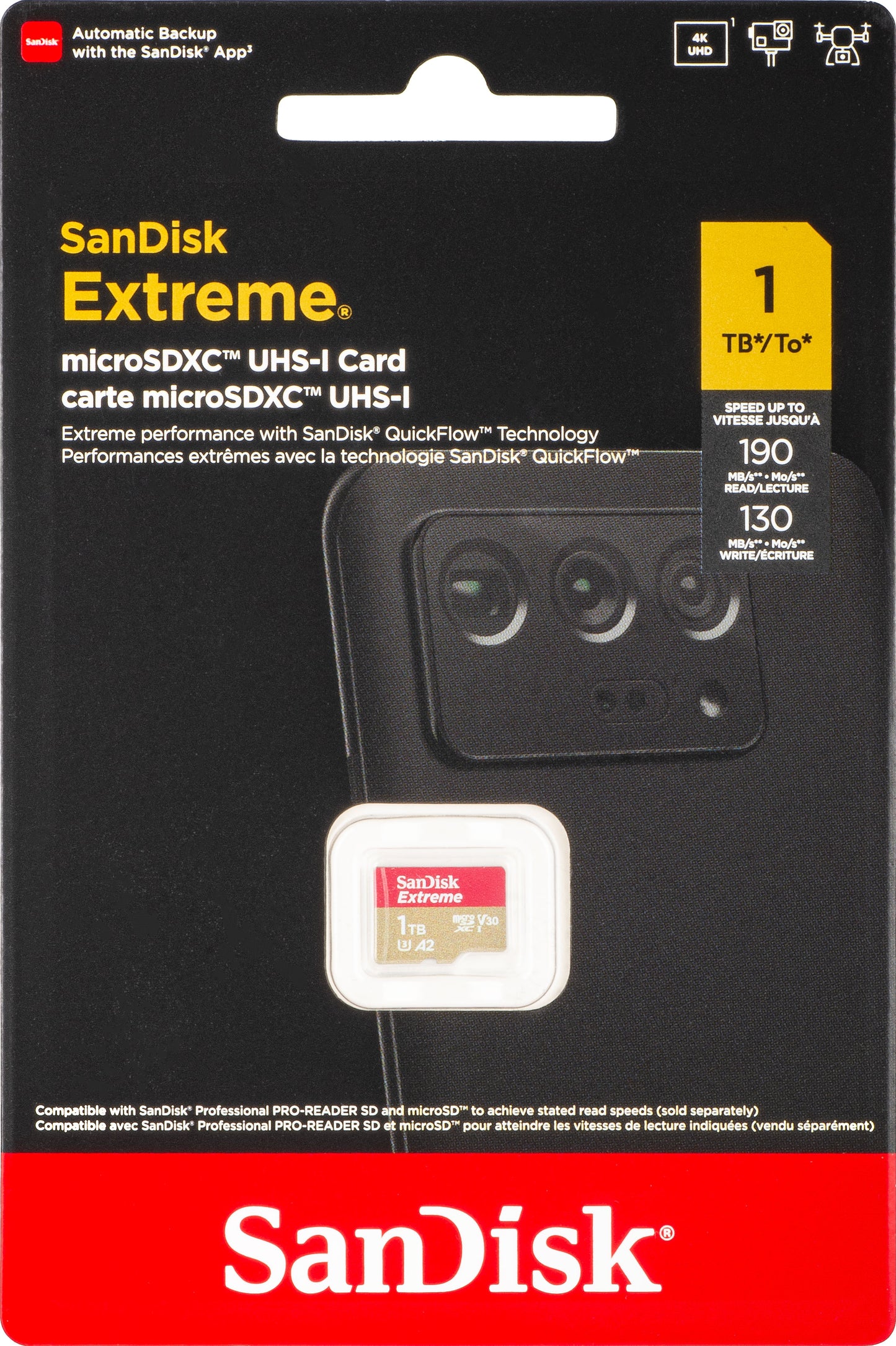 Memorijska kartica microSDXC SanDisk Extreme, 1TB, Klasa 10 / UHS-1 U3 SDSQXAV-1T00-GN6MN