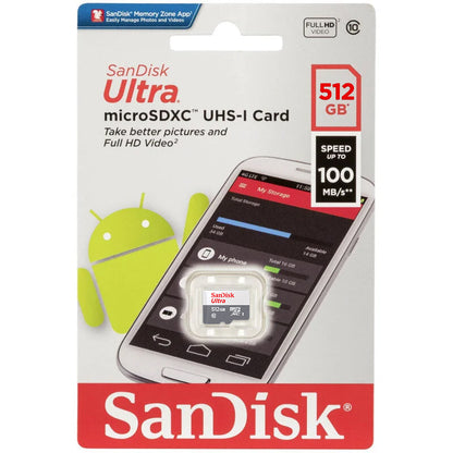 Memorijska kartica microSDXC SanDisk Ultra, 512Gb, Klasa 10 SDSQUNR-512G-GN3MN