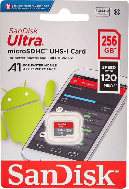 Memorijska kartica microSDXC SanDisk Ultra Android A1, 256Gb, Klasa 10 / UHS-1 U1 SDSQUAC-256G-GN6MN