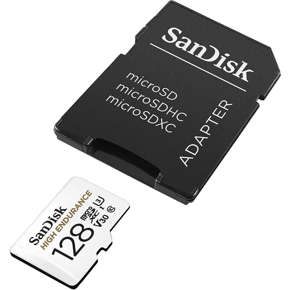 Memorijska kartica microSDXC SanDisk High Endurance, 128Gb, Klasa 10 / UHS-1 U3, S adapterom SDSQQNR-128G-GN6IA