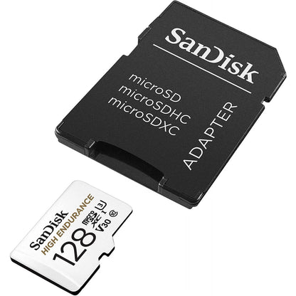 Memorijska kartica microSDXC SanDisk High Endurance, 128Gb, Klasa 10 / UHS-1 U3, S adapterom SDSQQNR-128G-GN6IA