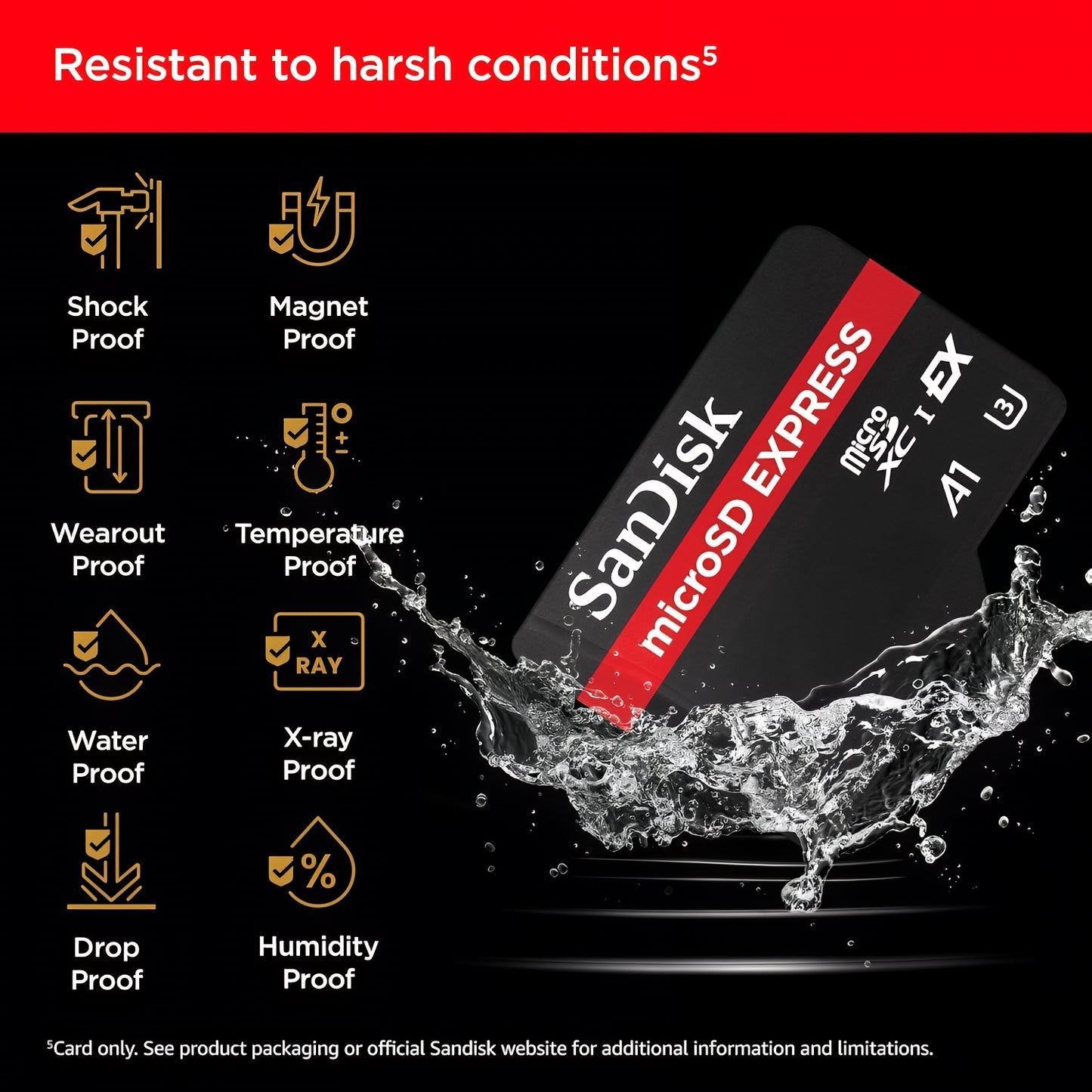 Memorijska kartica microSDXC SanDisk Express, 512Gb, Klasa 10 / UHS-1 U3 SDSQXFN-512G-GN4NN