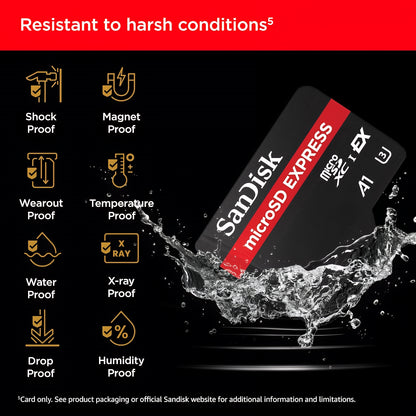 Memorijska kartica microSDXC SanDisk Express, 512Gb, Klasa 10 / UHS-1 U3 SDSQXFN-512G-GN4NN