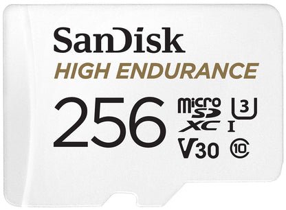 Memorijska kartica microSDXC SanDisk High Endurance, 256Gb, Klasa 10 / UHS-1 U3, S adapterom SDSQQNR-256G-GN6IA