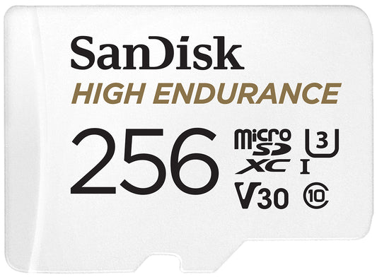 Memorijska kartica microSDXC SanDisk High Endurance, 256Gb, Klasa 10 / UHS-1 U3, S adapterom SDSQQNR-256G-GN6IA