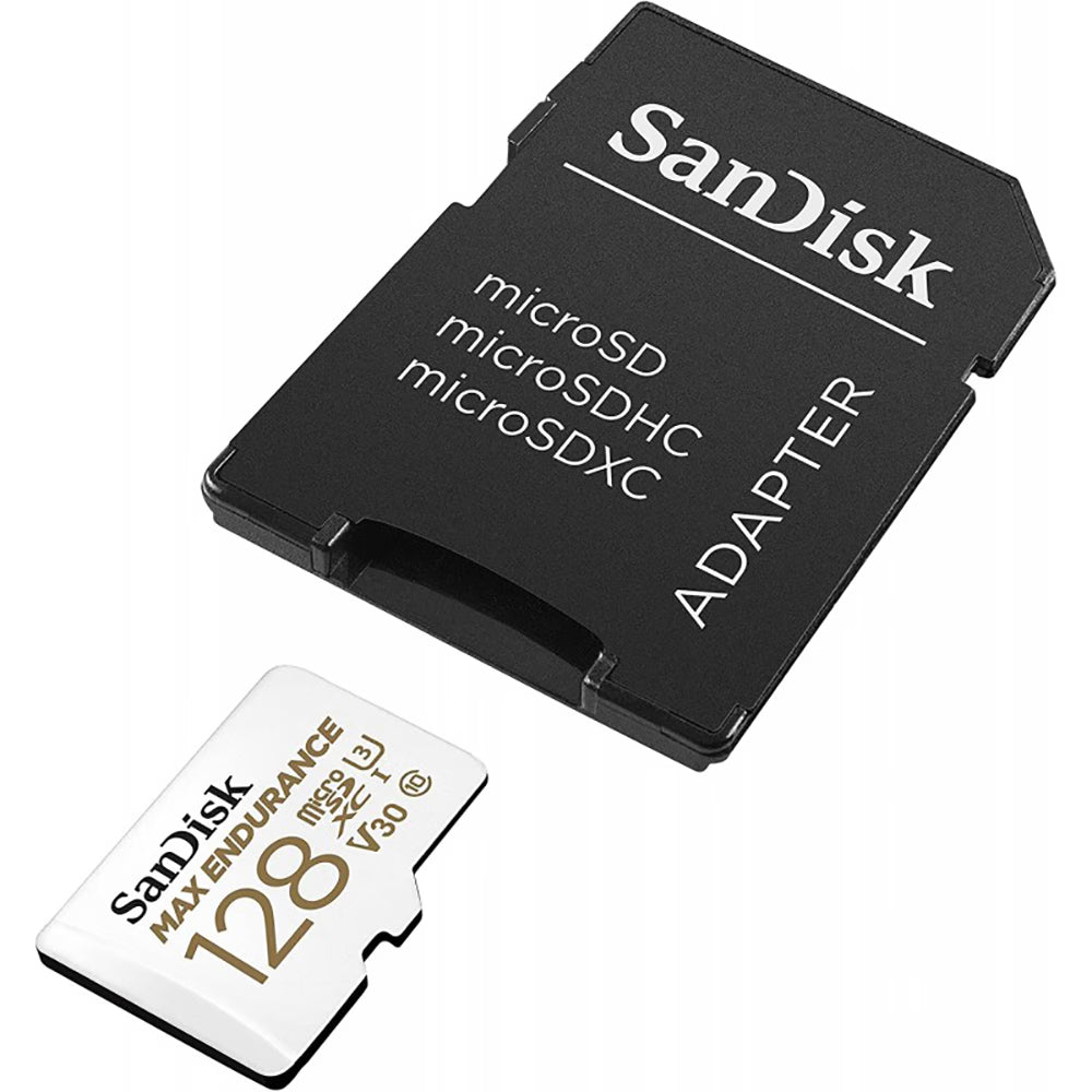 Memorijska kartica microSDXC SanDisk MAX Endurance, 128Gb, Klasa 10 / UHS-1 U3, S adapterom SDSQQVR-128G-GN6IA