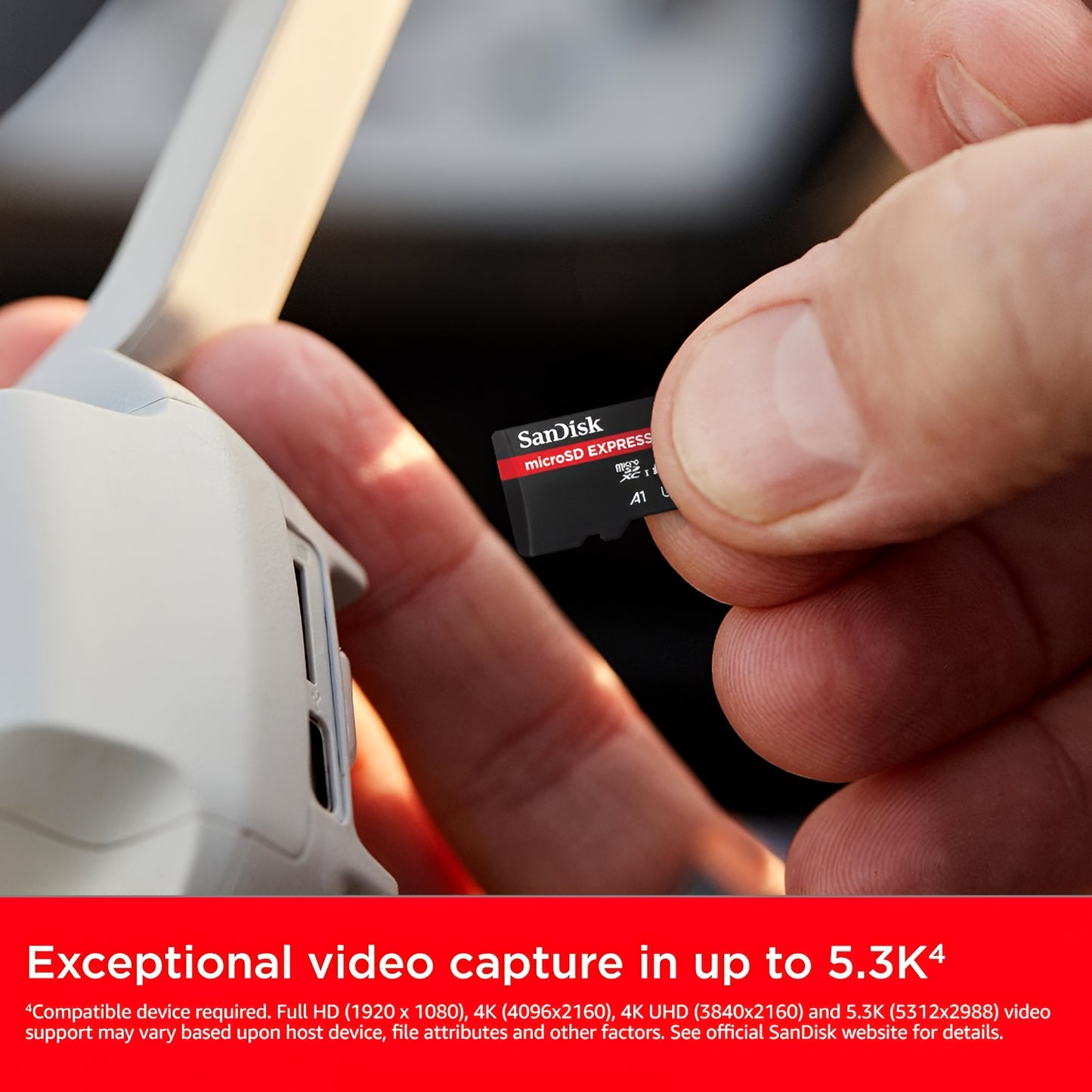 Memorijska kartica microSDXC SanDisk Express, 512Gb, Klasa 10 / UHS-1 U3 SDSQXFN-512G-GN4NN
