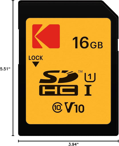 SDHC memorijska kartica Kodak Premium Performance, 16Gb, Klasa 10 / UHS-1 U1 EKMSD16GHC10K
