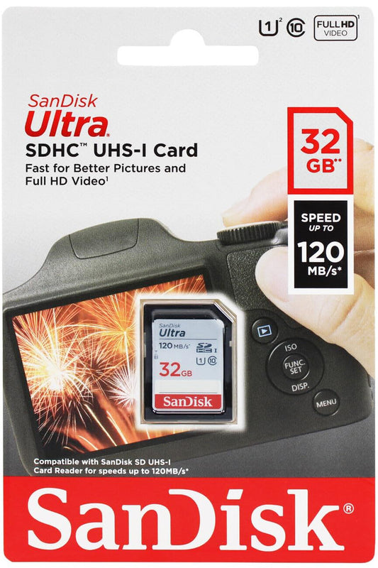 SDHC memorijska kartica SanDisk Ultra, 32Gb, Klasa 10 / UHS-1 U1 SDSDUN4-032G-GN6IN