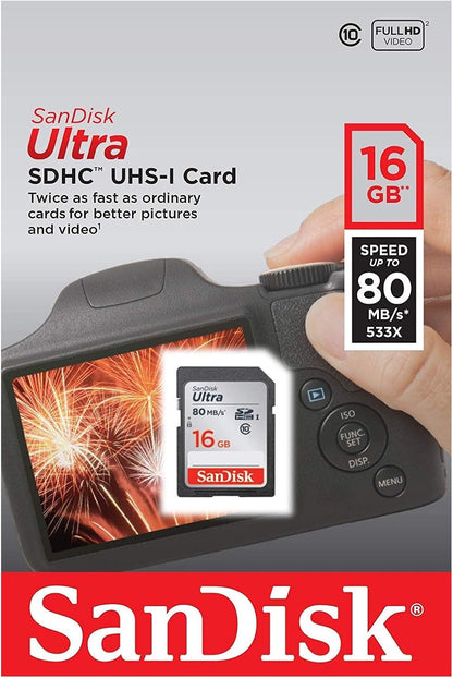 SDHC memorijska kartica SanDisk Ultra, 16Gb, Klasa 10 SDSDUNC-016G-GN6IN
