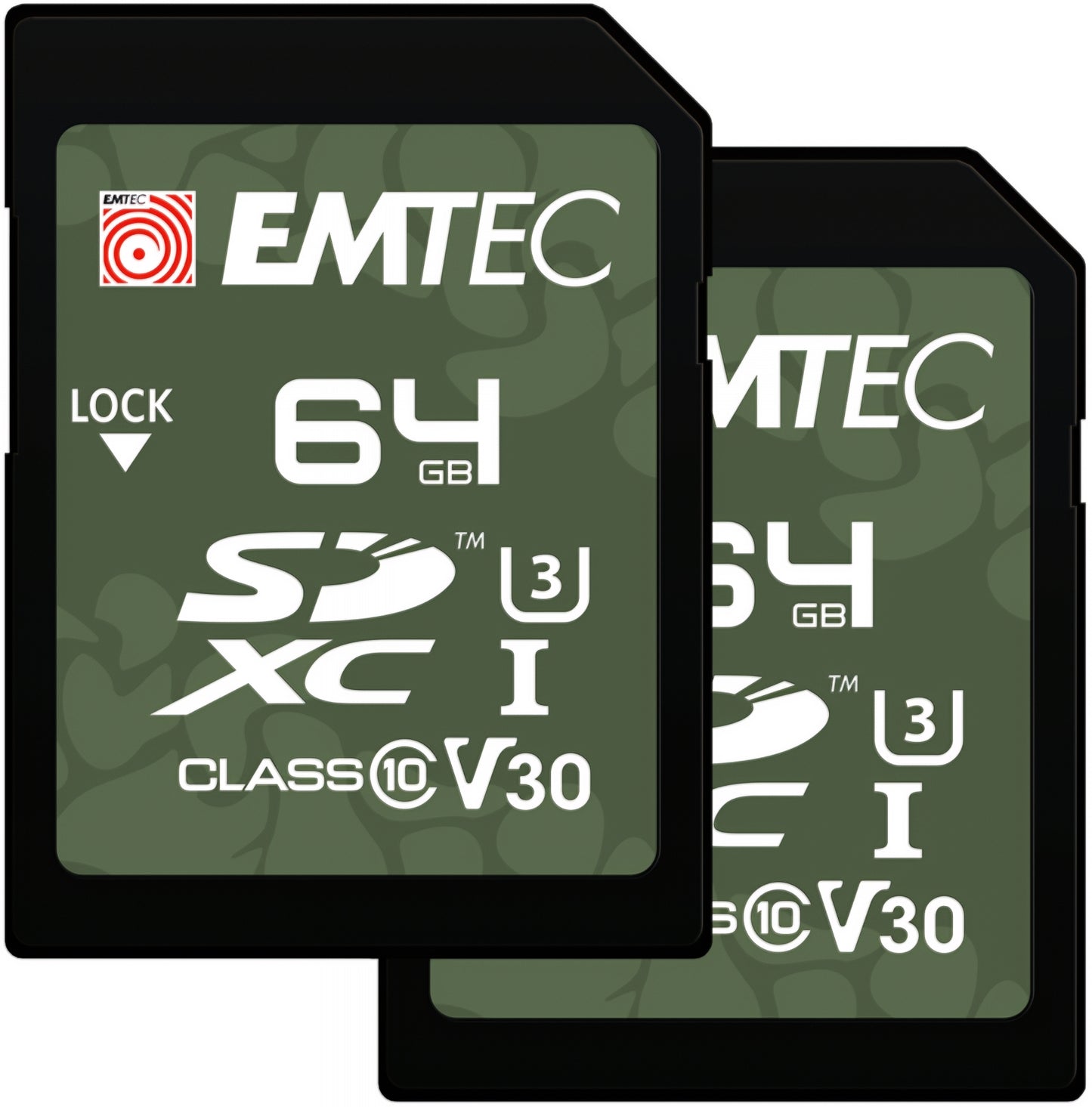 SDXC memorijska kartica Emtec Rugged Outdoor, 64Gb, Klasa 10 / UHS-1 U3, Set 2 komada ECMSD64GXCU3ORP