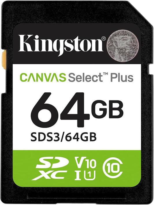 SD kartica Kingston Canvas Select Plus, 64Gb, Klasa 10 / UHS-1 U1 SDS3/64GB