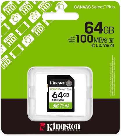 SD kartica Kingston Canvas Select Plus, 64Gb, Klasa 10 / UHS-1 U1 SDS3/64GB