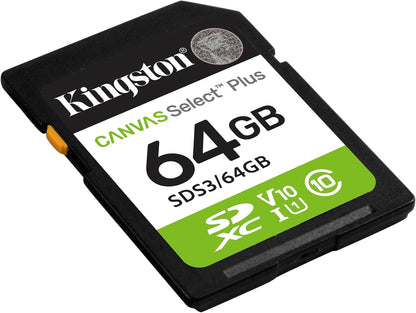 SD kartica Kingston Canvas Select Plus, 64Gb, Klasa 10 / UHS-1 U1 SDS3/64GB