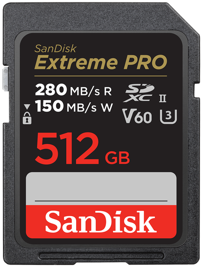 SDXC memorijska kartica SanDisk Extreme Pro, 512Gb, Klasa 10 / UHS-2 U3 SDSDXEP-512G-GN4IN