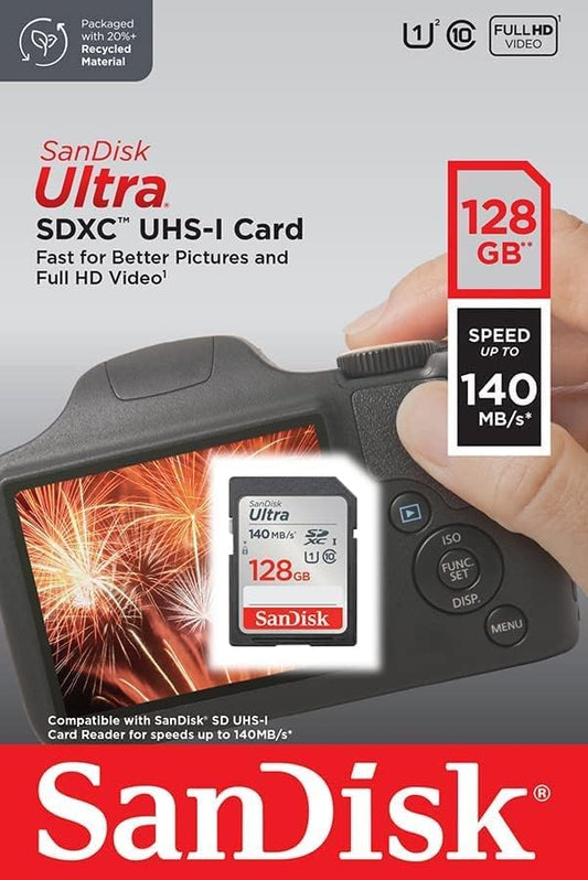 SDXC memorijska kartica SanDisk Ultra, 128Gb, Klasa 10 / UHS-1 U1 SDSDUNB-128G-GN6IN
