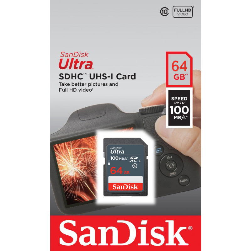 SD kartica SanDisk Ultra SDXC, 64Gb, Klasa 10 SDSDUNR-064G-GN3IN
