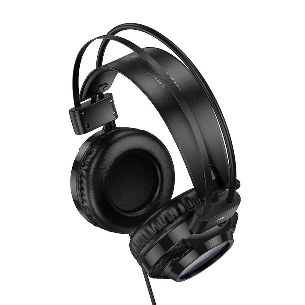 Gaming slušalice 3.5mm HOCO W110, RGB, Crne