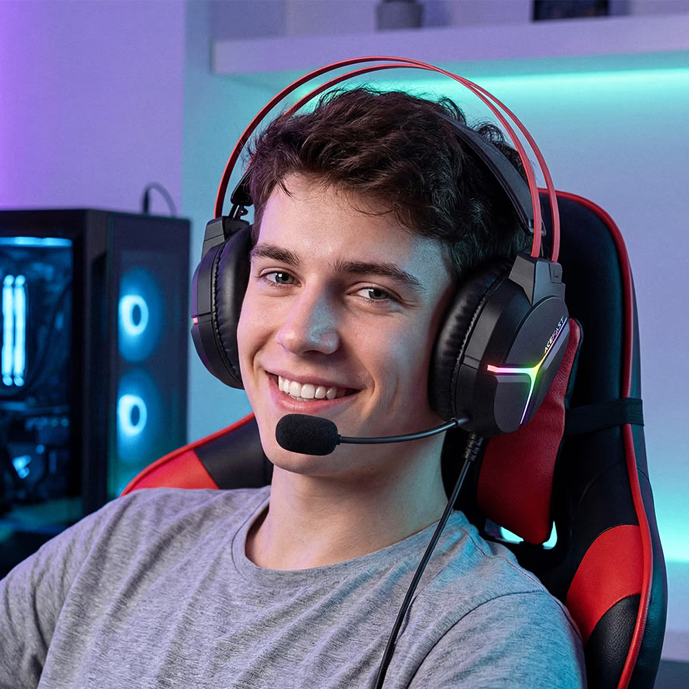 Gaming slušalice 3,5mm Acefast H16, RGB, 2m, Crne