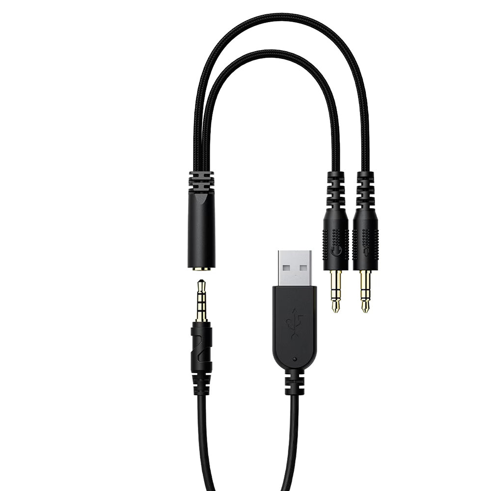 Gaming slušalice 3,5mm Acefast H16, RGB, 2m, Crne