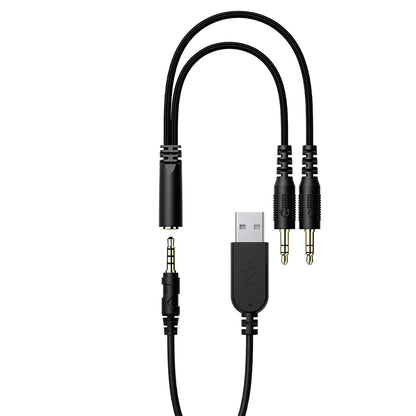 Gaming slušalice 3,5mm Acefast H16, RGB, 2m, Crne