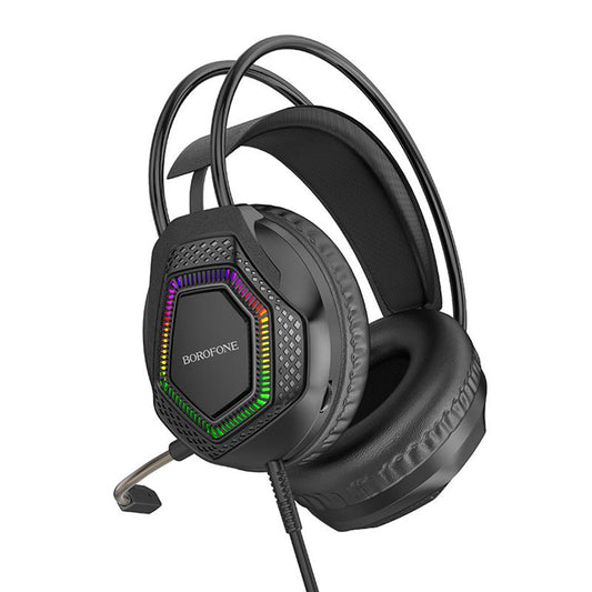 Gaming slušalice 3.5mm Borofone BO105 Thunder, RGB, 2m, Crne